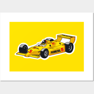 Vintage Pennzoil Chaparral 2K IndyCar racer cartoon Posters and Art